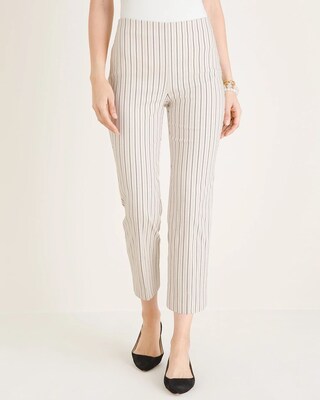 So Slimming Brigitte Striped Straight-Leg Crops