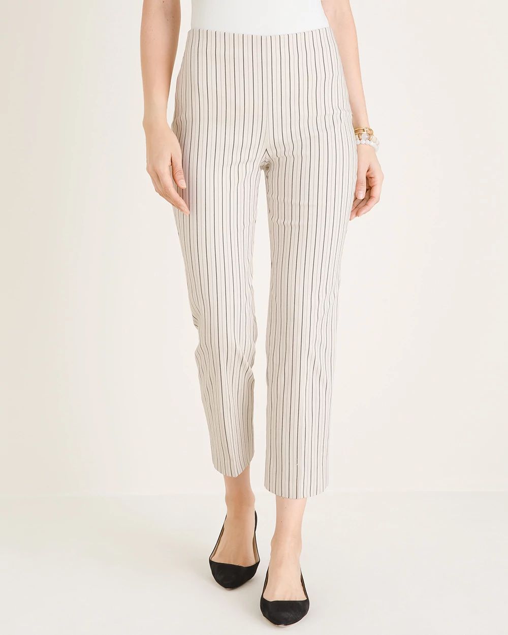 So Slimming Brigitte Striped Straight-Leg Crops