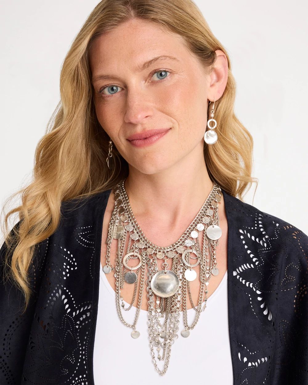 Statement Charm Bib Necklace click to view larger image.