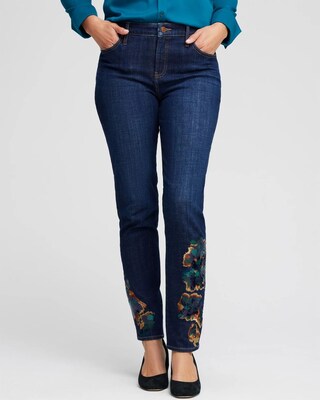 Girlfriend Sequin Ankle Jeans