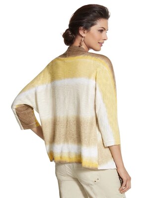 Shaline Striped Tie-Dye Cardigan