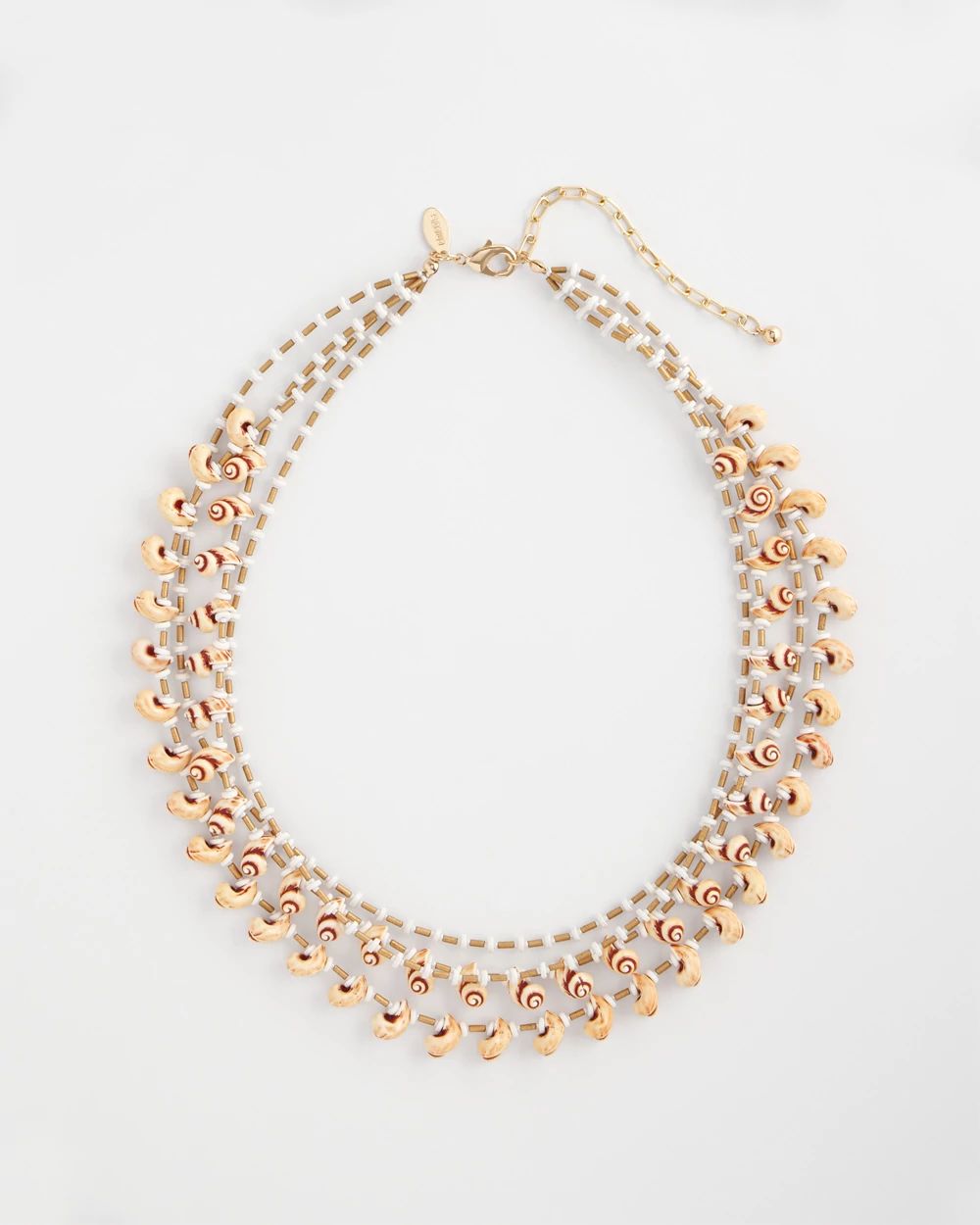 Multi-Strand Sundial Shell Necklace