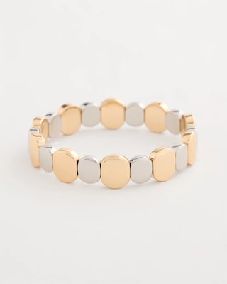 Mixed Metals Glam Stretch Bracelet