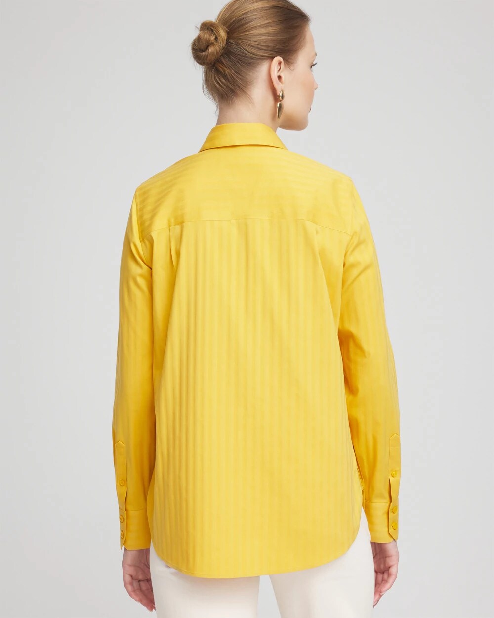 No Iron™ Warm Stripe Jacquard Shirt