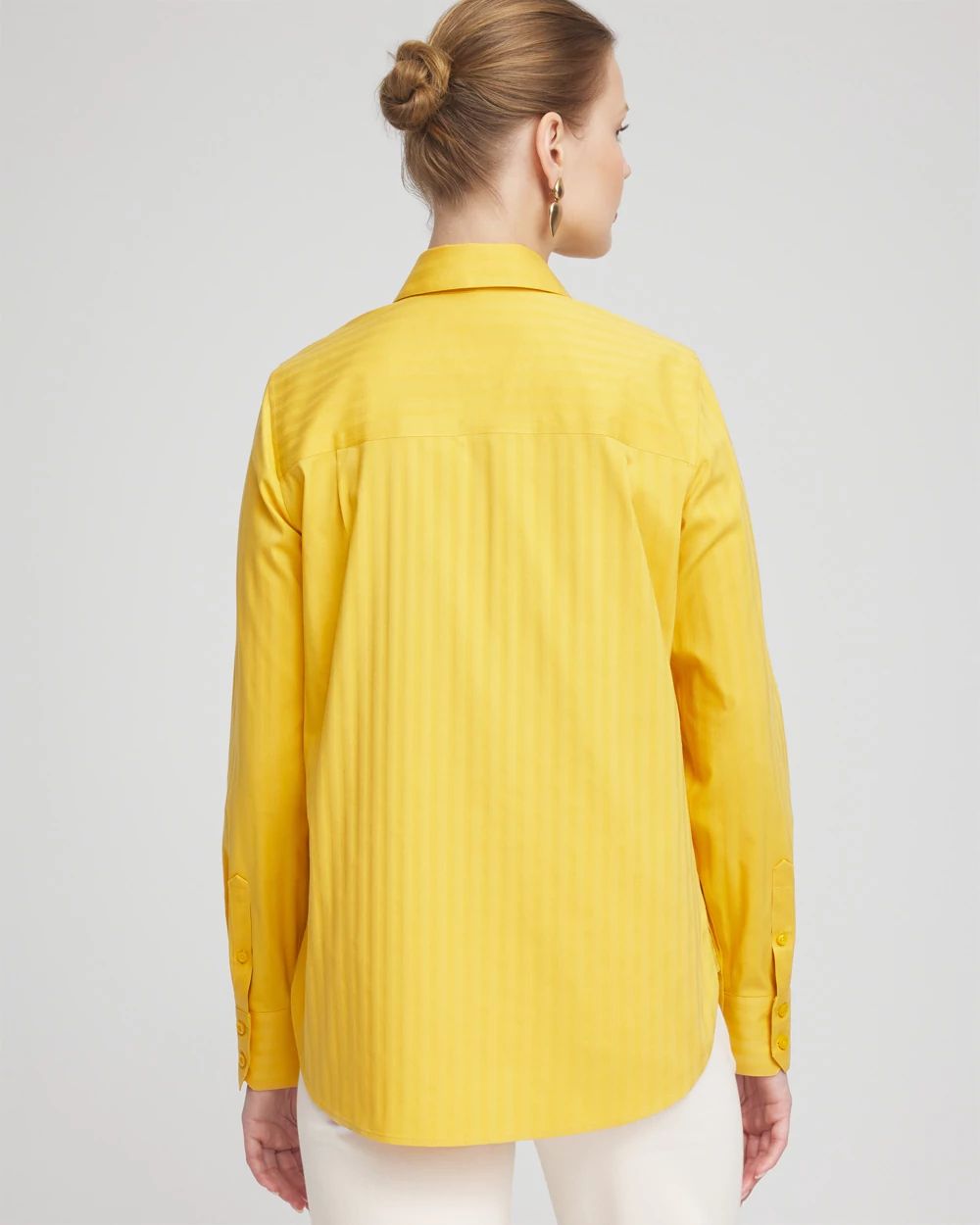 No Iron™ Warm Stripe Jacquard Shirt click to view larger image.