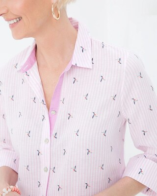 Hummingbird Striped Linen Shirt