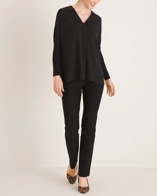 Satin-Trim Dolman Top