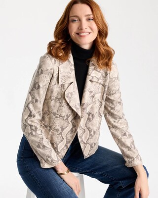 Snake Skin Printed Jacket click to view larger image.