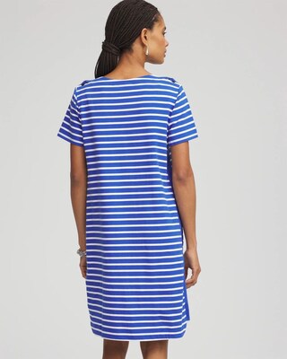 Zenergy® UPF Lace-Up Stripe Dress click to view larger image.