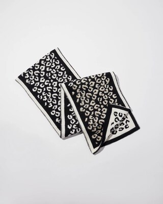 Jacquard Animal Print Scarf