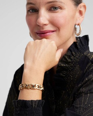 Gold Tone Chain Bracelet