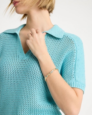 Quartz Stone Small Stretch Bracelet click to view larger image.