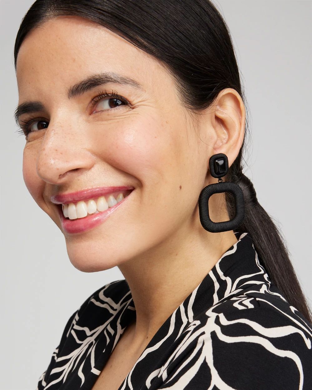 Black Square Hoops