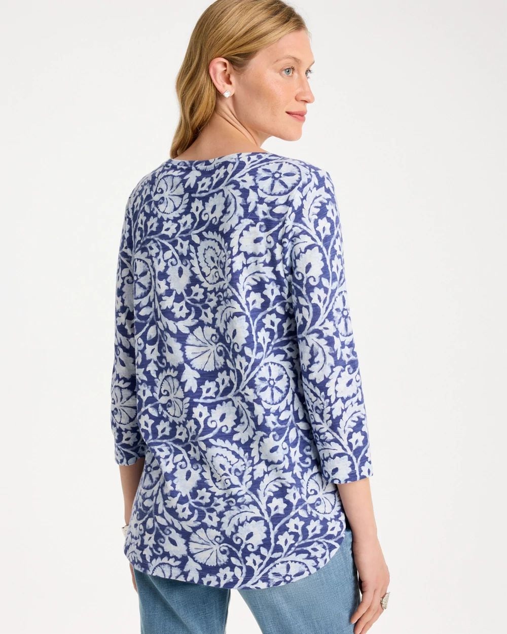 Printed Cotton Slub Tee