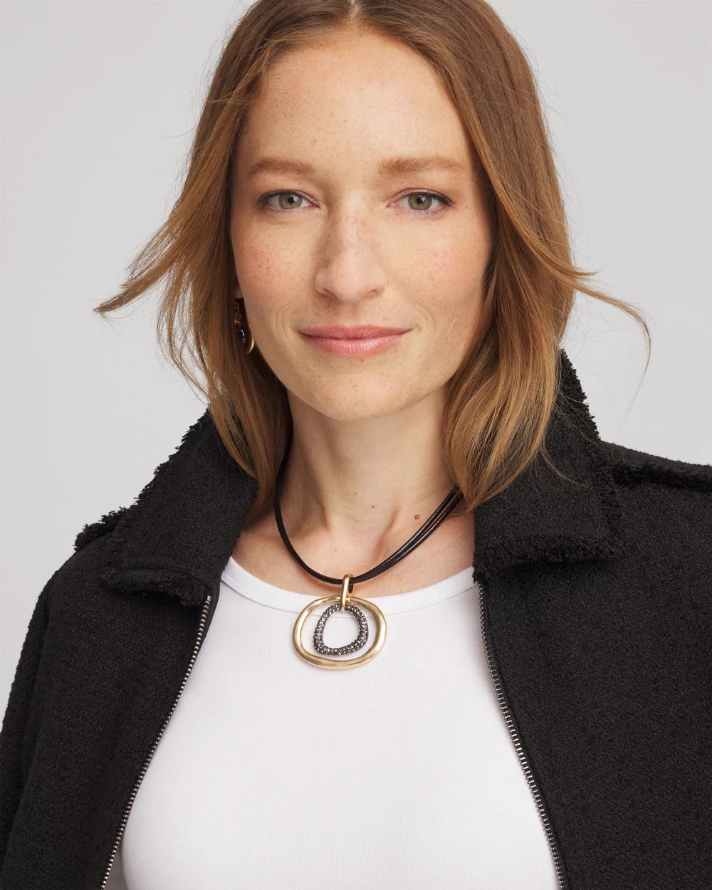 Pave Corded Pendant Necklace