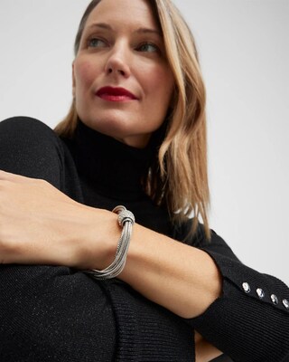 Silver Tone Magnetic Bracelet