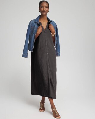 Gauze Shirt Dress