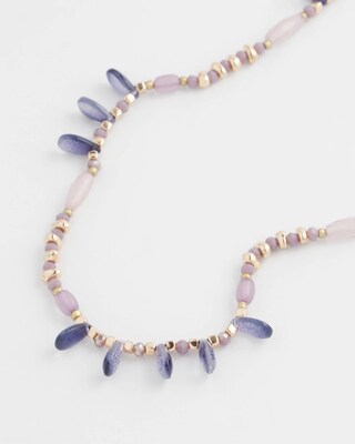 Dainty Beaded Single Strand Necklace click to view larger image.