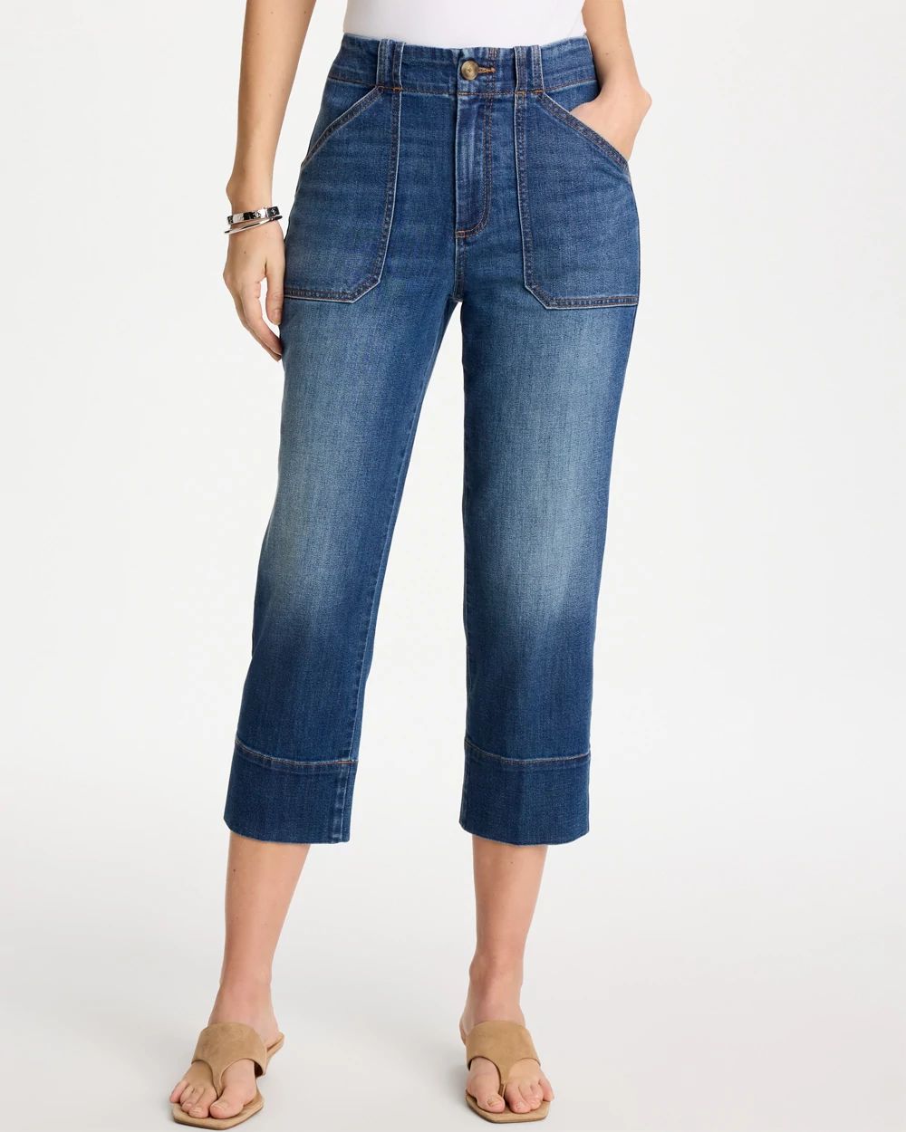 High Hem Crop Jeans