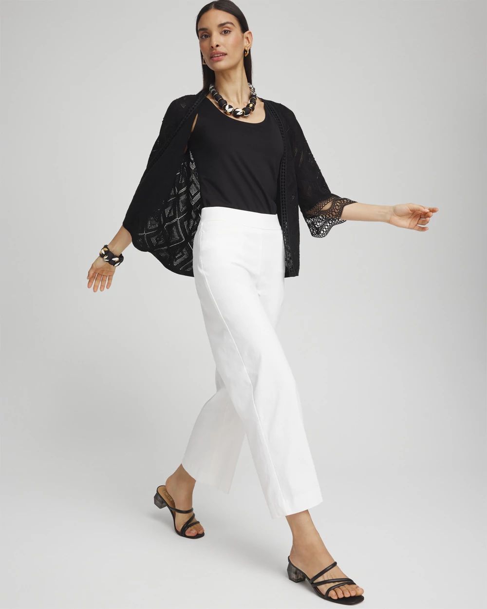 Linen Blend Diamond Stitch Cardigan