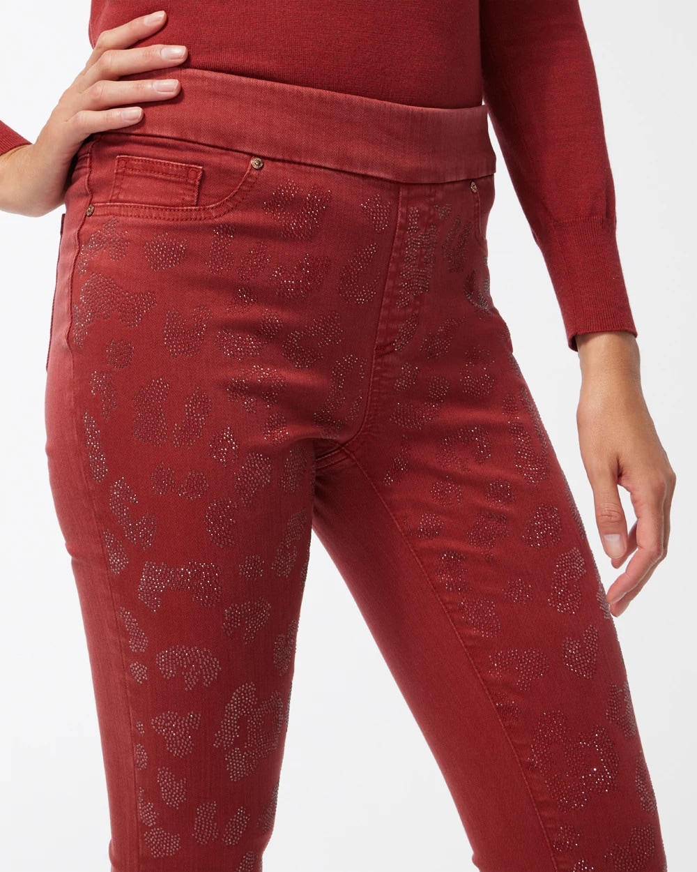 Leopard Sparkle Pull-On Jeggings