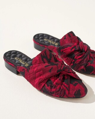 Rose Jacquard Mules