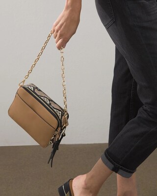 Snake Print Crossbody Bag