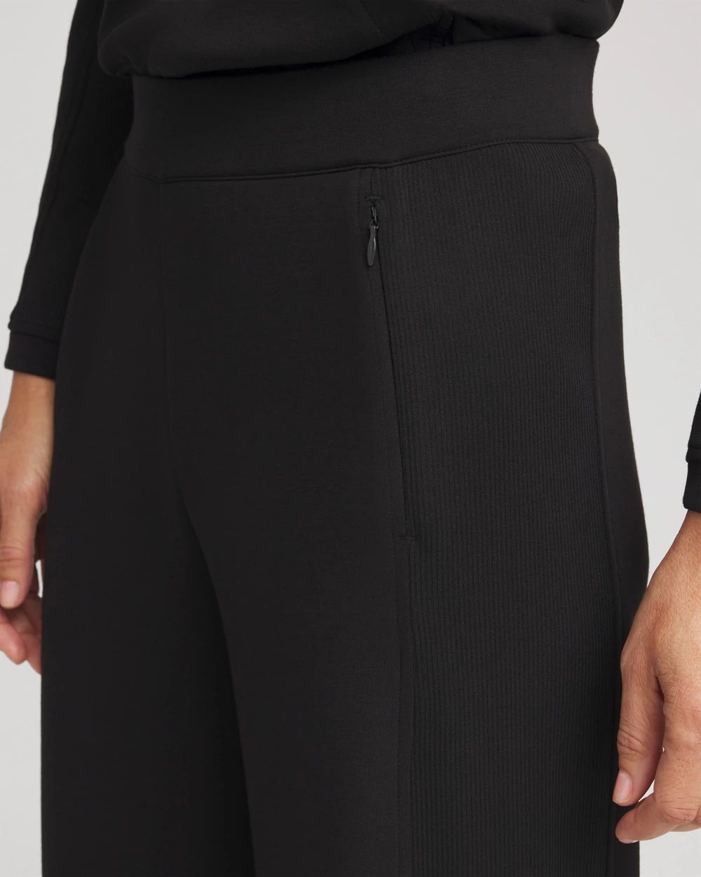 Zenergy® Scuba Ribbed Wide Leg Pants click to view larger image.