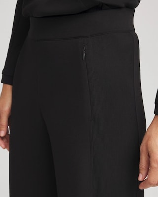 Zenergy® Scuba Ribbed Wide Leg Pants click to view larger image.