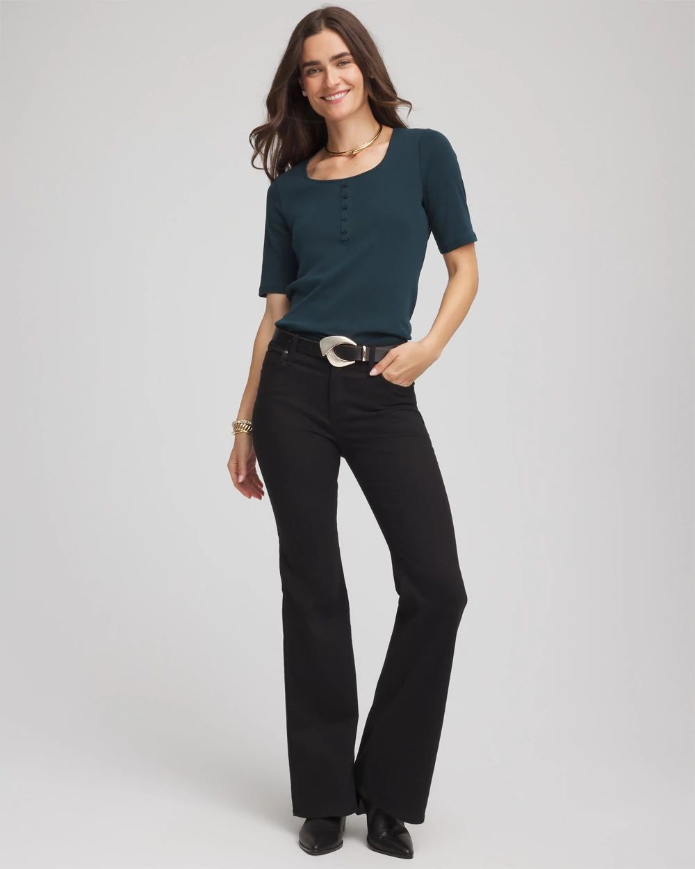 Pima Cotton Henley Tee