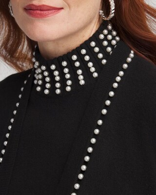 Cashmere Pearl Trim Cardigan click to view larger image.