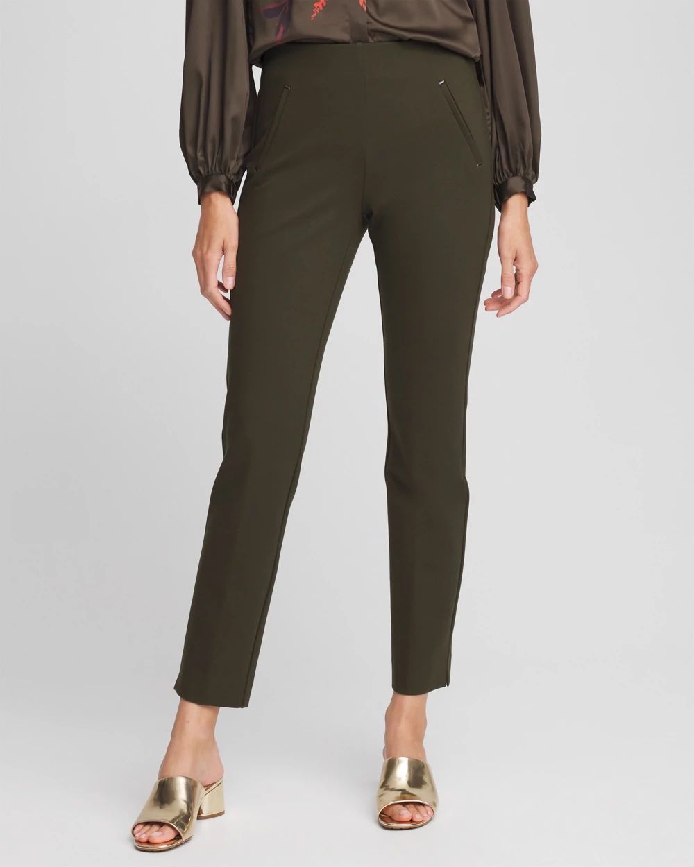 Juliet Slim Trim Detail Ankle Pants