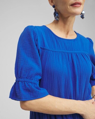 Gauze Tiered Midi Dress