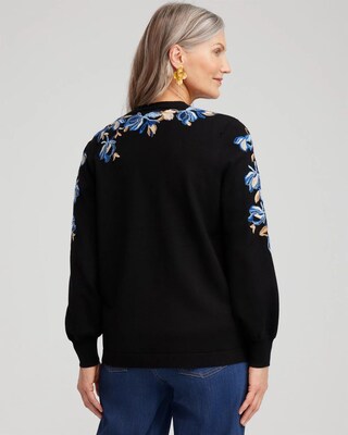 Floral Embroidered Cardigan