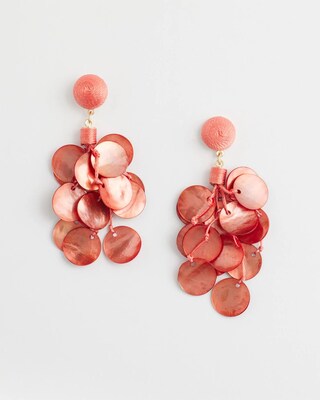 No Droop™ Orange Shell Earrings