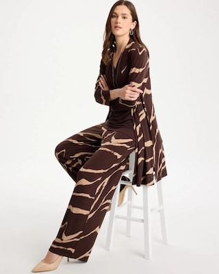 Travelers™ Knit Animal Print Duster Cardigan click to view larger image.