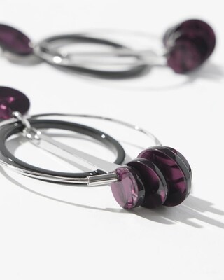 Purple Orb Drop Earrings