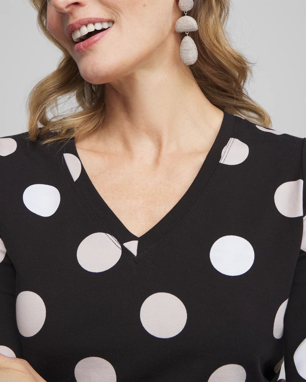 Polka Dot 3/4 Sleeve Perfect Tee
