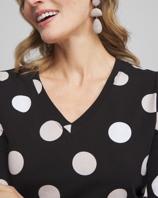 Polka Dot 3/4 Sleeve Perfect Tee