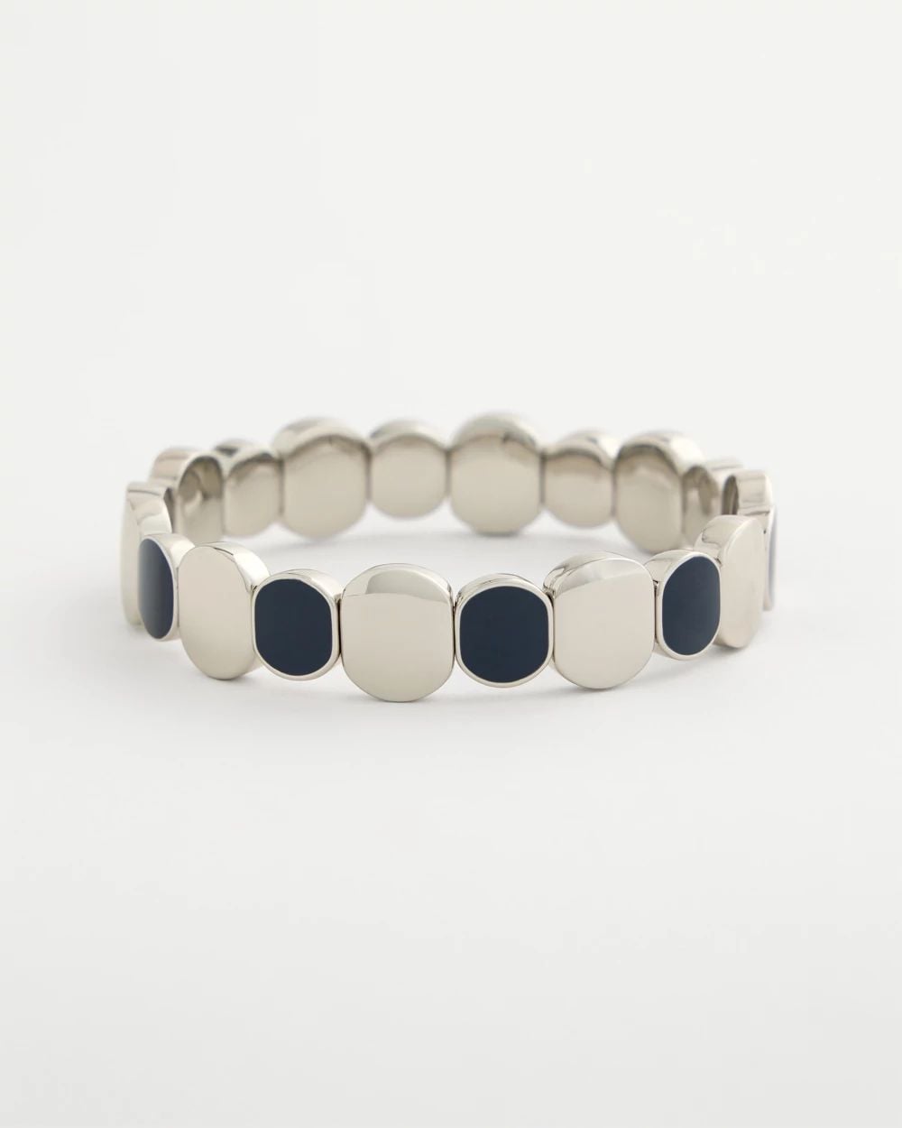 Navy Resin Glam Stretch Bracelet