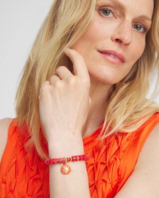 Agate Drop Off Stretch Bracelet