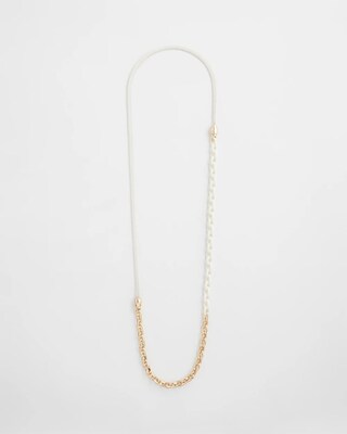 MagneticMix™ White Multistrand Necklace click to view larger image.