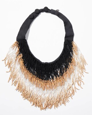 Neutral Fringe Necklace