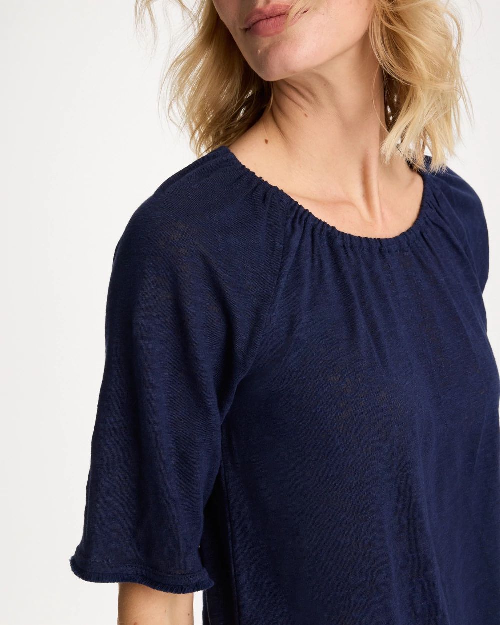 Linen Fringed Tee
