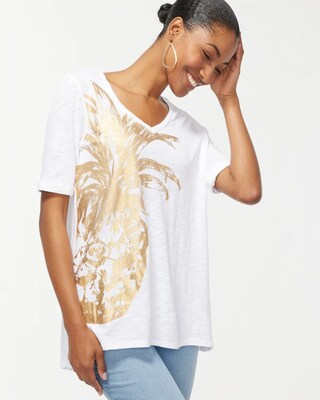 Pineapple Seamed Slub Tee