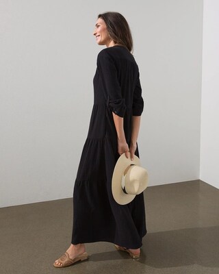 Gauze Tiered Maxi Dress