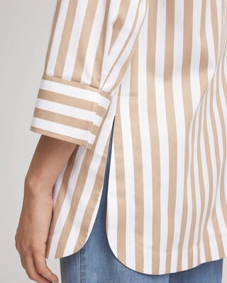 No Iron™ Neutral Striped Tunic click to view larger image.
