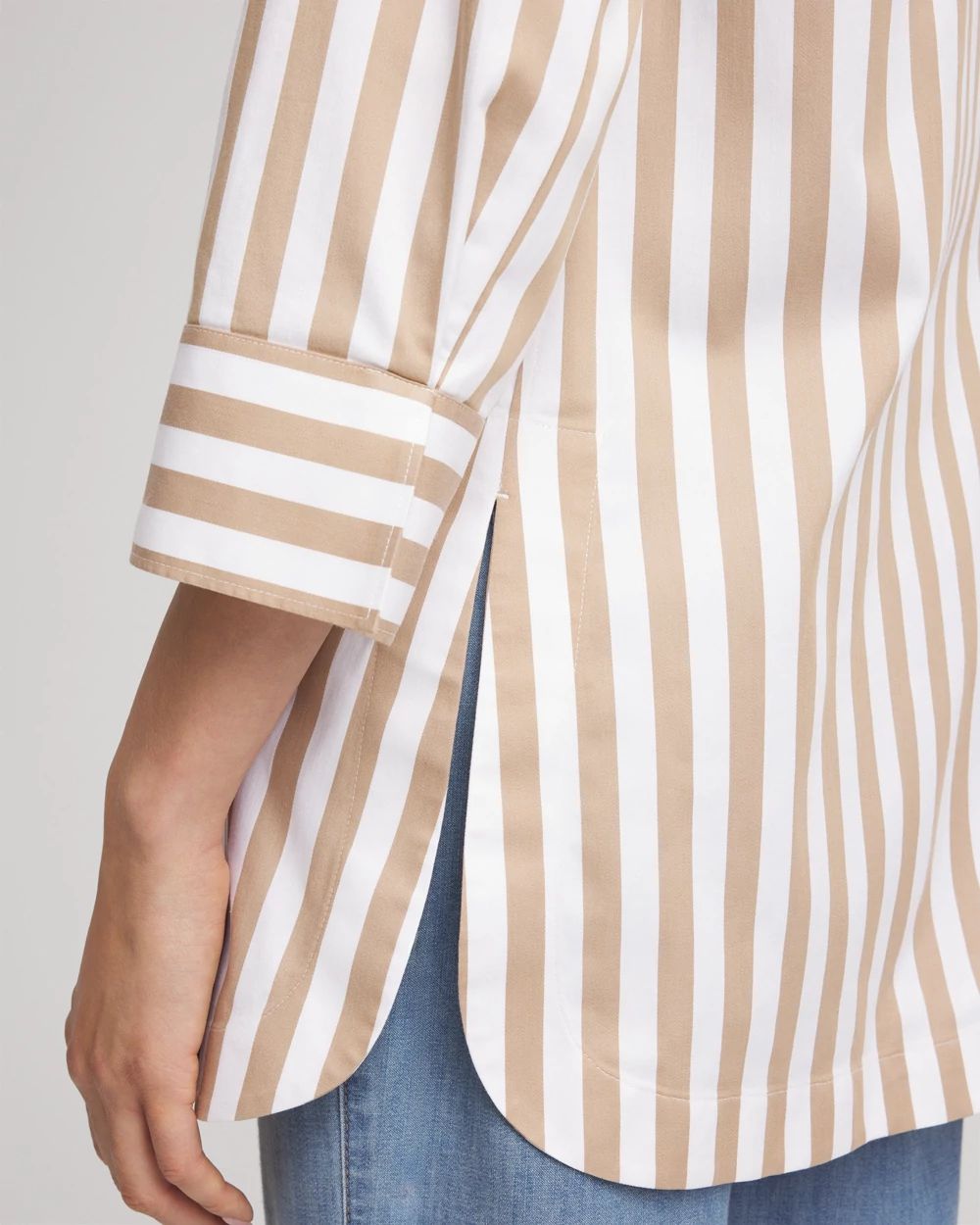 No Iron™ Neutral Striped Tunic