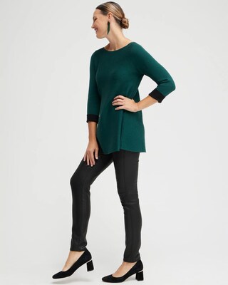 Green Double Knit Pullover Sweater click to view larger image.