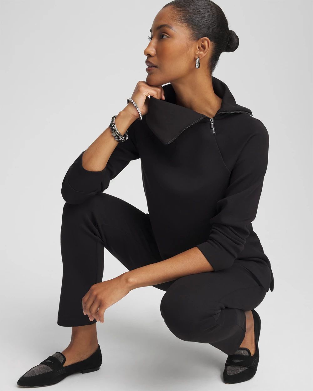 Zenergy® Scuba Zip Neck Tunic click to view larger image.